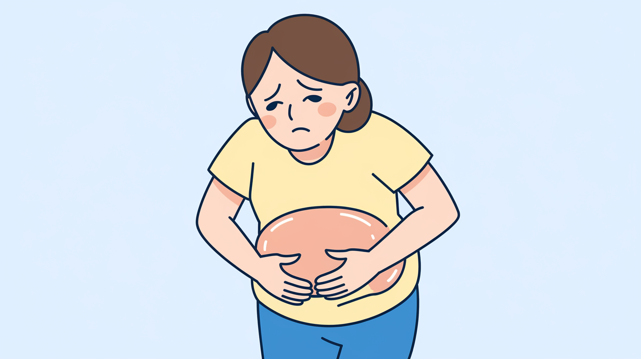 Inflated balloon representing bloated feeling